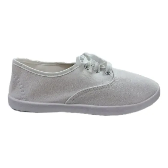 zapatillas mujer Zapatilla Lona Básico Mebo Blanco Colegio