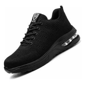Zapatilla de seguridad Zapatos Negra Liviana Comoda
