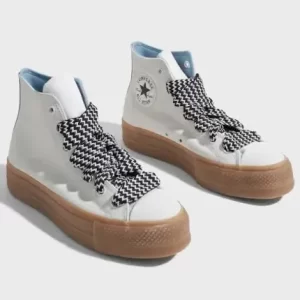 zapatillas converse mujer Para Con Plataforma Color Blanco