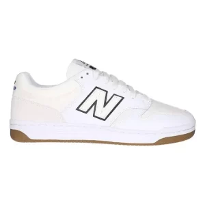 Zapatillas Hombre Urbanas Unisex New Balance 480 blancas/cafe