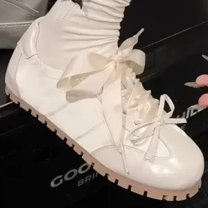 Zapatillas Blancas Hombre Ballet Casuales Mujer Verano 2024