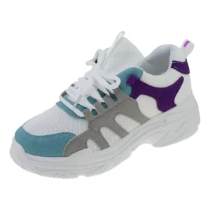 Zapatillas Blancas Mujer Zapatilla Blanco/morado Via Franca Art
