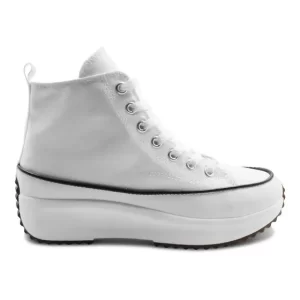Zapatilla plataforma mujer Zapatillas De Lona Blancas Moda Urbana