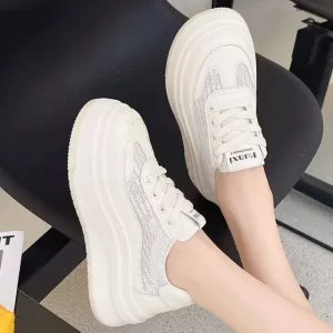 Zapatillas Blancas Hombre De Cuero Genuino Para Mujer Cómodas