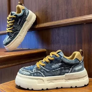 Zapatillas Blancas Hombre De Mezclilla Vintage Para Hombre