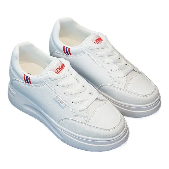 Zapatilla plataforma mujer Zapatillas Blancas Lona Transpirable