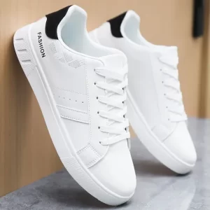 Zapatillas Blancas Hombre Casuales Para Hombre, En Blanco Y Negr
