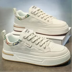 Zapatillas Blancas Hombre Deportivas, Retro Y Versátiles
