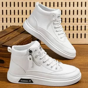 Zapatillas Blancas Hombre Botas Deportivas Casuales Altas