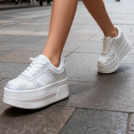 zapatillas mujer Dama Con Plataforma Wg-009