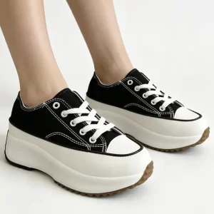 Zapatilla plataforma mujer Zapatillas De Lona Caña Baja