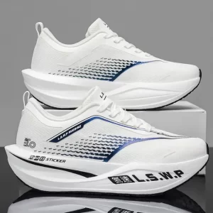 Zapatillas Blancas Hombre (lswp De Correr Serie Carbono Cómodas