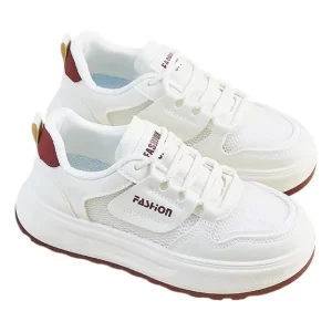Zapatilla plataforma mujer Zapatillas Blancas Malla Transpirable