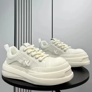 Zapatillas Blancas Hombre Zapatos Deportivos De Cuero