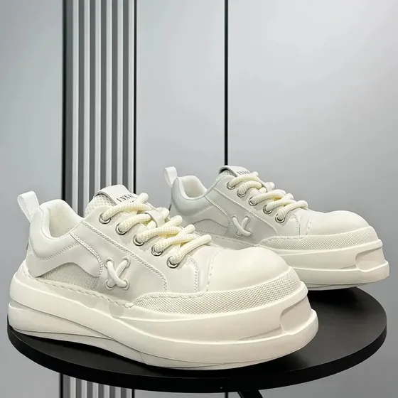 Zapatillas Blancas Hombre Zapatos Deportivos De Cuero